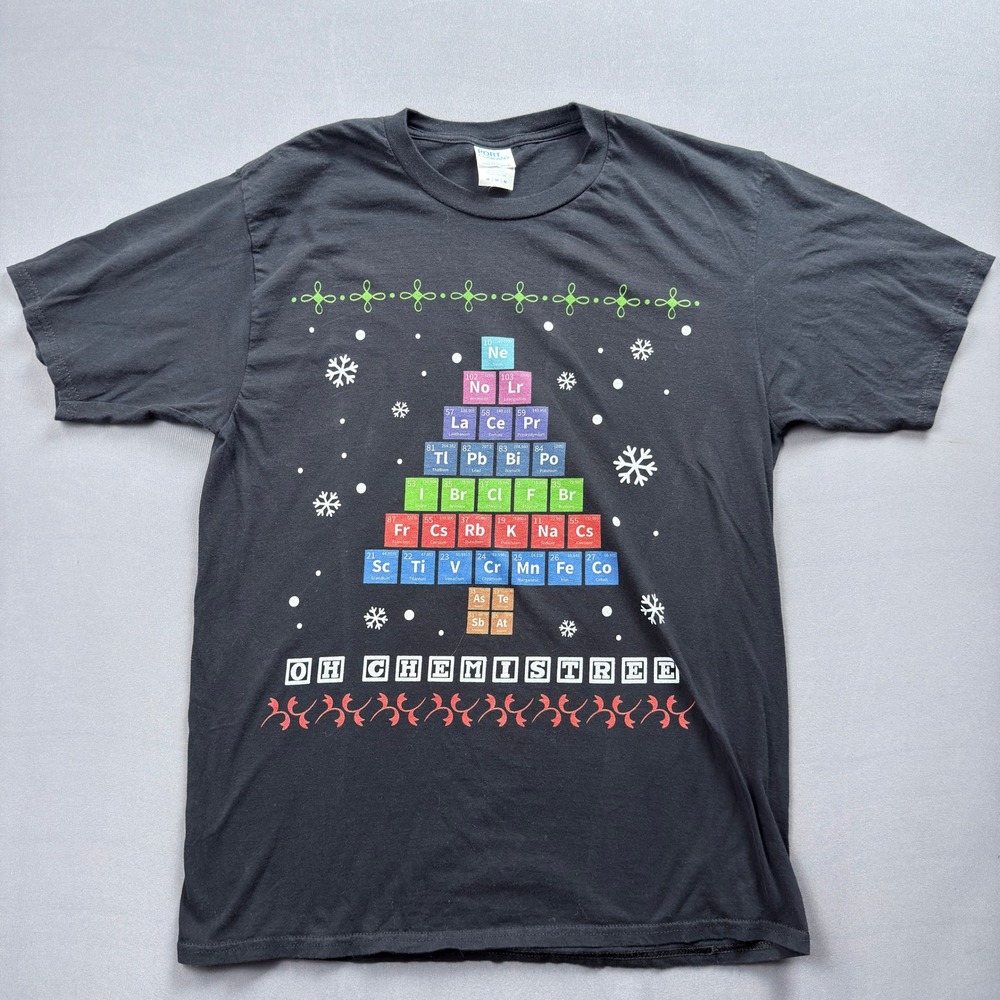 "Oh Chemistree" Periodic‎ Table Holiday Tee Size M
